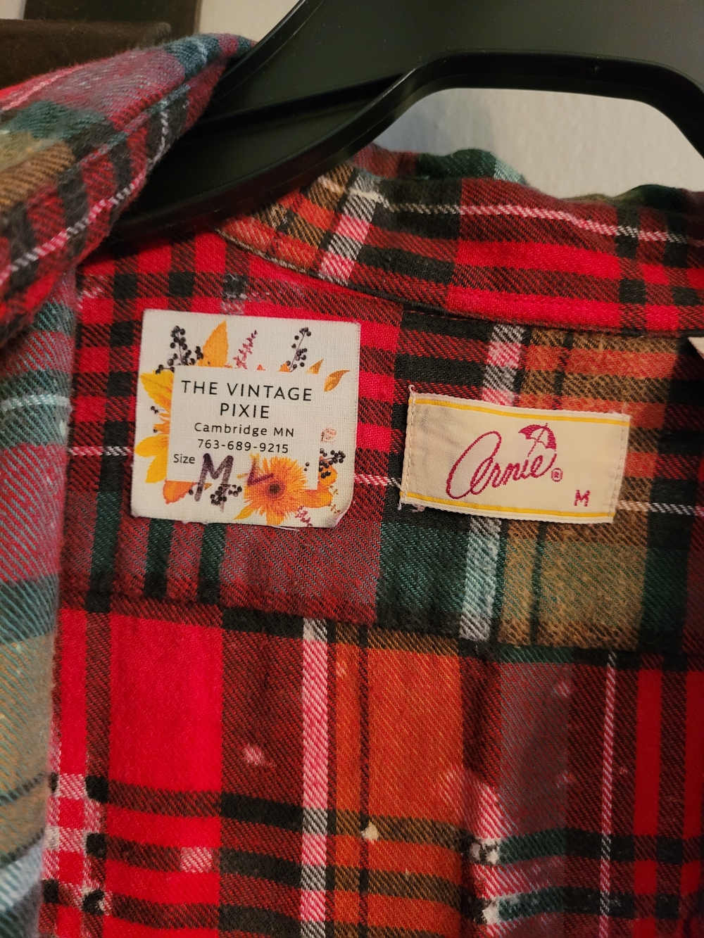 Plaid Patchback Shirt with Whiskey Graphic - Red Multi - Picture 4 of 7